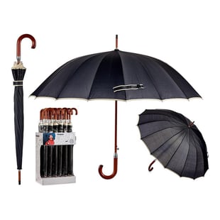 Paraguas Negro Metal Tela (110 x 110 x 95 cm)