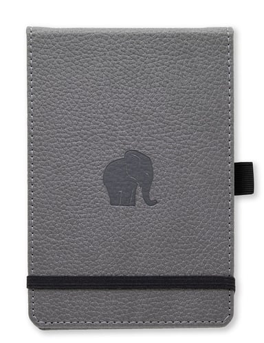 Dingbats* Wildlife A6+ Reporter Grey Elephant Notebook - Plain