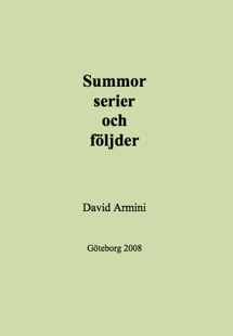 Summor, serier och följder - David Armini