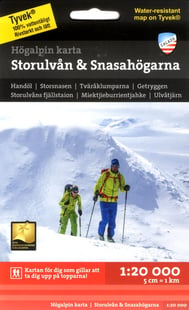 Högalpin karta Storulvån & Snasahögarna 1:20.000