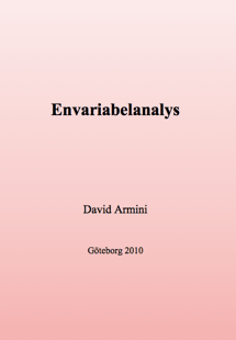 Envariabelanalys - David Armini