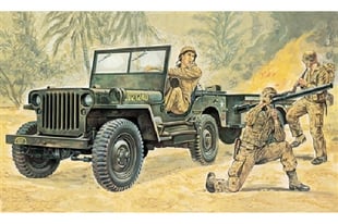 Italeri Willys MB Jeep with Trailer 1:35