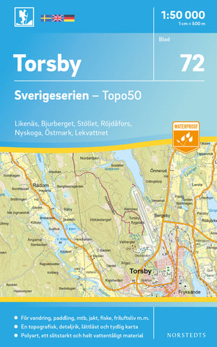 72 Torsby Sverigeserien Topo50 : Skala 1:50 000