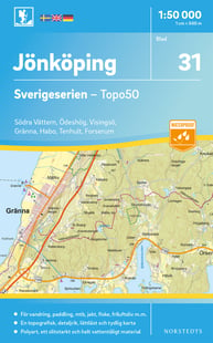 31 Jönköping Sverigeserien Topo50 : Skala 1:50 000