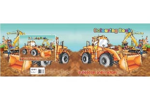 Målarbok A4 Bulldozers & Traktorer 16 sidor