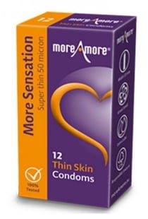 MoreAmore Thin Skin kondomer 12 st.