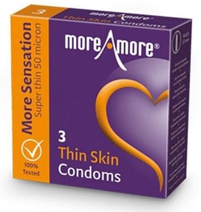 MoreAmore kondomer Thin Skin 3 st.