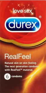 Durex latexfria kondomer RealFeel 6 st.