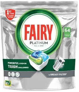 Fairy Platinum Allt-i-ett tvättkapslar 64 st.