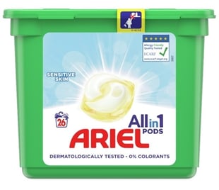Ariel Allt-i-ett tvättkapslar Sensitive 26 st.