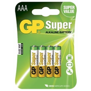 GP Super Alkaline AAA 4-pk