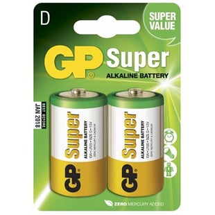 GP Batteries Batteri GP Super Alkaline Size D, LR20, 1.5V (2p)