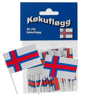 Lagkageflag 25 stk Færøsk