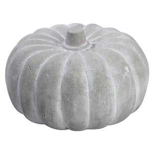 Pumpkin, H 8cm, Dia. 12cm, Grey, Gray. Halloween