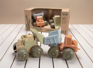 Dantoy, BIOplastic bulldozer and truck in giftbox