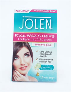 Jolen Face Wax Strips 24 16S