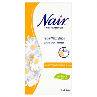 Nair Facial Wax Strips 12'S