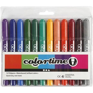 Colortime - Filzschreiber 5 mm - 12 Stck.
