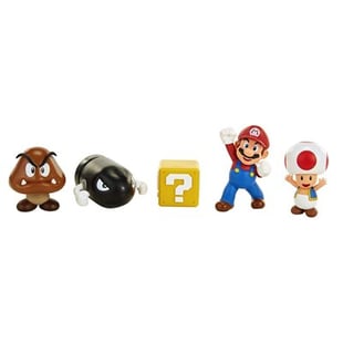 Nintendo - Figursæt 6 cm - 5 tegn Mario Acorn Plains Diorama