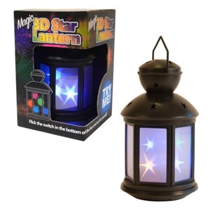 Lanterne med magiske stjerner i 3D, 21x14x14cm