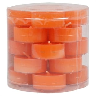 Fyrfadslys i box 20 stk Orange