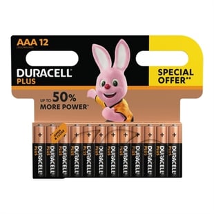 Duracell, Plus Power AAA Batterier, 12pk - Special Offer