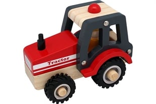 Traktor trä med gummihjul