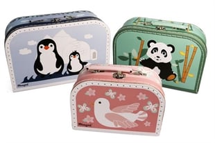 Koffer-Set 3 in 1 - Penguin, Panda, Taube des Friedens