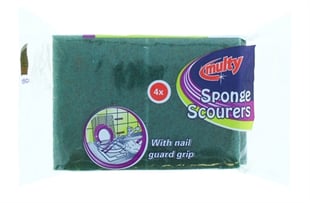 Multy Sponge Scourers With Grip 4 st 