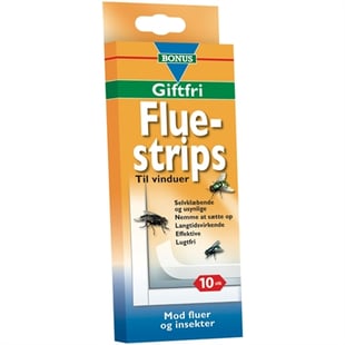 BONUS Flue Strips, til vinduer, giftfri 10 stk.