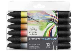 "Watercolour Marker 12pcs Landscape tones set"