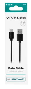 Vivanco USB-C/USB 2.0-kabel 1,2 m svart