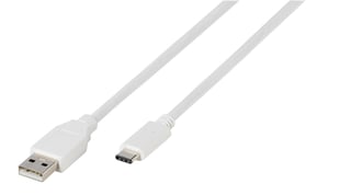 Vivanco USB-C/USB 2.0-kabel 1,2 m vit
