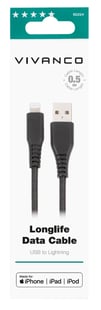 Vivanco Longlife Lightning-kabel 0,5 m svart