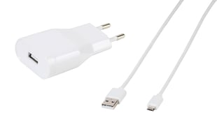 Vivanco Oplader 2.4A + Micro-USB-kabel 2.4A Hvid   