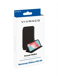Vivanco Casual plånbok Galaxy A32 5G svart