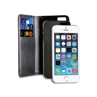 Vivanco 2i1 Wallet Case iPhone SE/5/5S Sort   