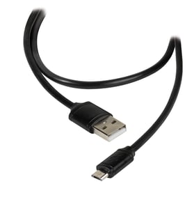 Vivanco Mikro-USB-synkroniserings/opladningskabel 1,2 m sort   