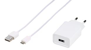 Vivanco Hjemmeoplader 3A 15W + USB-C kabel Hvit   