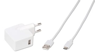 Vivanco USB Oplader 3A + USB-C kabel hvid   