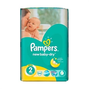 PAMPERS Diaper size 2 - Baby dry (3-6 kg) 66 pcs