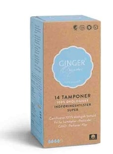 Ginger Organic Tamponger Med Införingshylsa Super 14st.