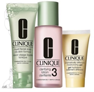 Clinique 3-Step Creates Great Skin Type 3 3'  Combination Oily Skin Type Facial Soap 50Ml/Clarifying Lotion 3 100Ml/Moisturizing Gel 30Ml