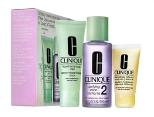 Clinique 3-Step Creates Great Skin Type 2 180ml Dry Combination Facial Soap 50ml/Clarifying Lotion 100ml/Moisturizing Lotion 30ml