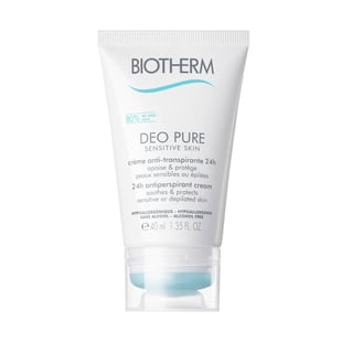 Biotherm Deo Pure Sensitive Skin 24H Antipers. Crm 40ml Alcohol Free/Soothes & Protects/Sensitive Or Depilated Skin