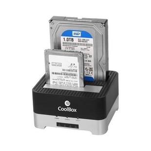 Externlåda CoolBox COO-DUPLICAT2 2,5"-3,5" SATA USB 3.0 Svart Vit