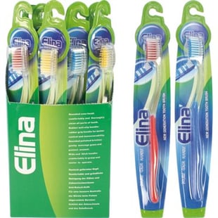 Toothbrush Elina Double Colour 12pcs in Display