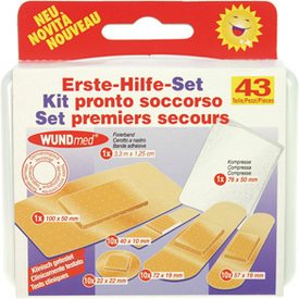 Bandage First-Aid Box 43st Hushåll + Resor