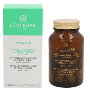 Collistar Pure Actives Anticellulite Kapsler Koffein + Escin 14 x 4 ml - Sjokkbehandling 56 ml 