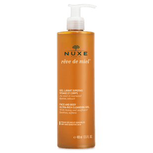 Nuxe Reve De Miel Face And Body Cleansing Gel 400ml Dry And Sensitive Skin, With Honey And Sunflower